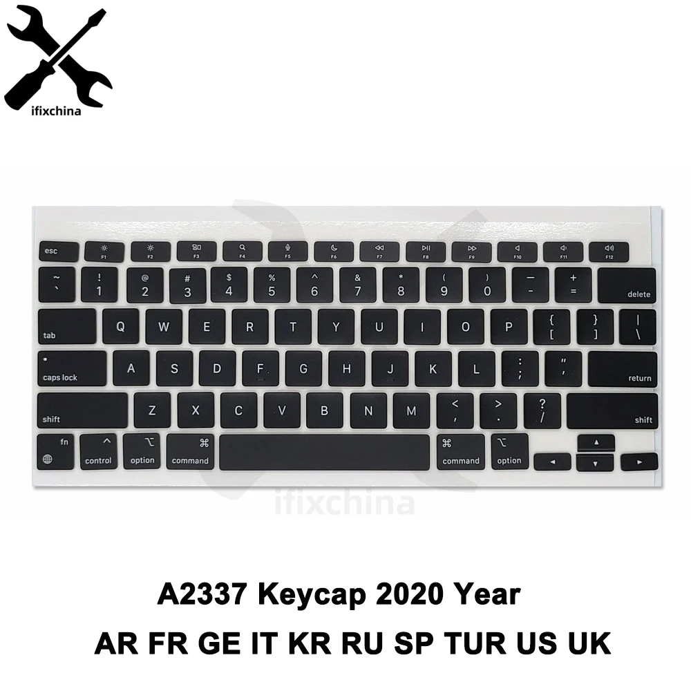 

Laptop A2337 AZERTY Keys Keycaps US*French*Russian*Spanish... For Macbook Air Retina 13" M1 A2337 Key Cap Keyboard 2020 EMC 3598