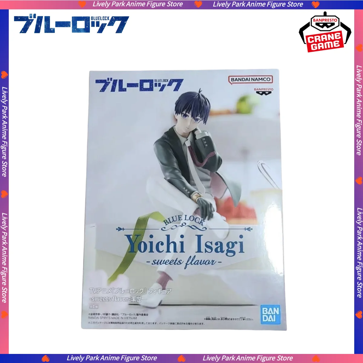 متوفر في المخزون بانداي الأصلي حقيقية الأزرق قفل الحلويات نكهة يوشي Isagi عمل الشكل أنيمي شخصية نموذج تمثال لعبة مهرجان هدية