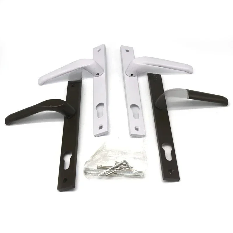 Silver-white black-brown charcoal aluminum alloy spring door handles for bathrooms and bedrooms