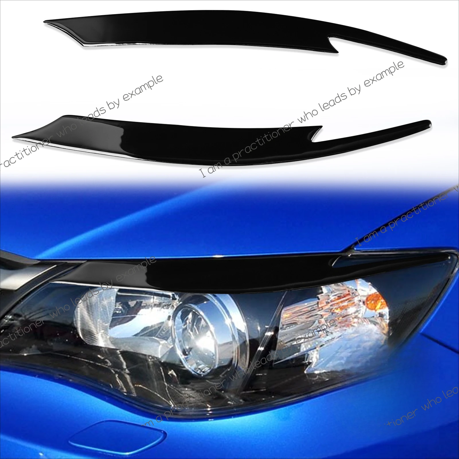 

Suitable for Toyota Subaru Impreza WRX10th generation headlight light eyebrow trim sticker piano black car exterior
