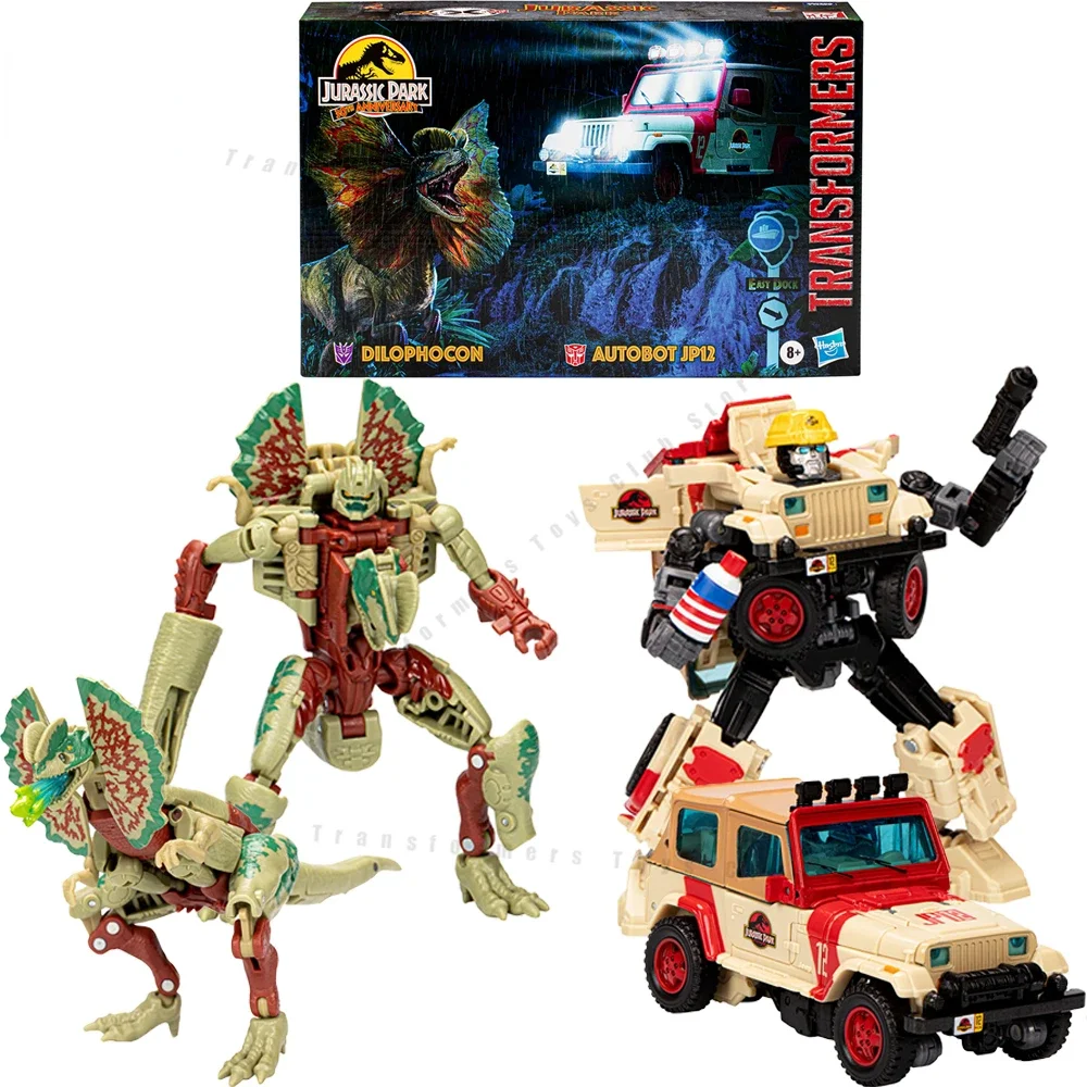 

In Stock Original Transformers Collaborative Jurassic Park Dilophocon and Autobot JP12 2-Pack Action Figure Model F7140