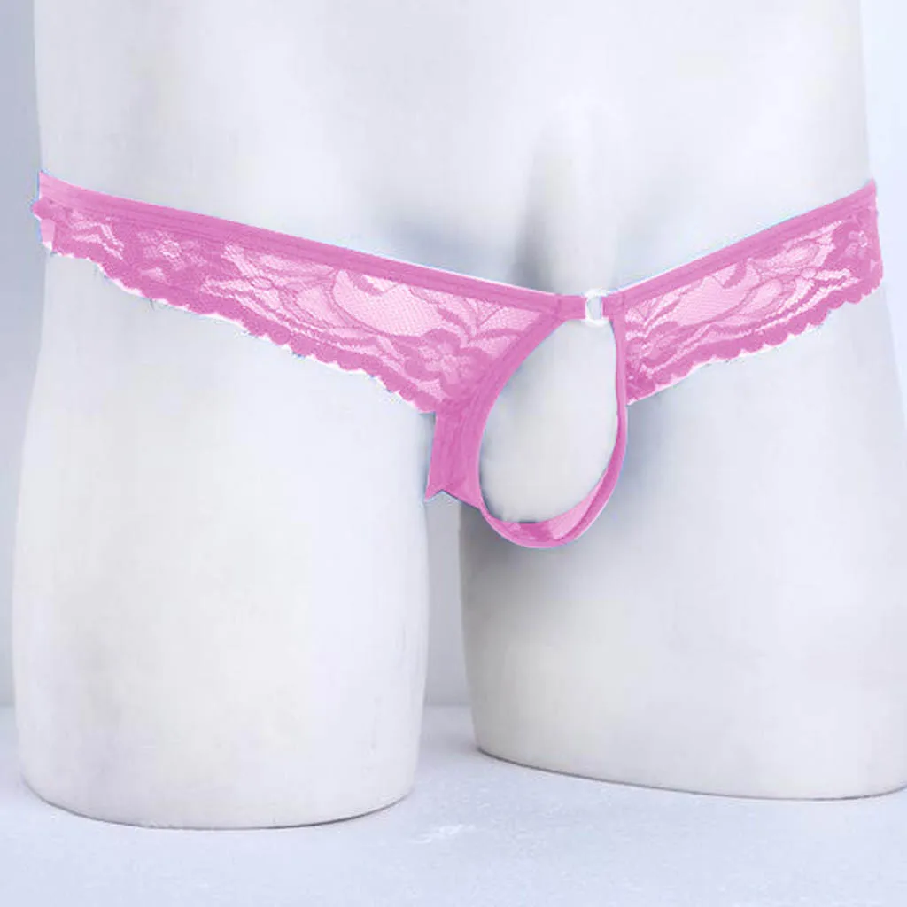 Homem transparente tanga sexy laço aberto capa pênis cintura baixa expose bunda g-string calcinha masculina roupa interior traje erótico underpant