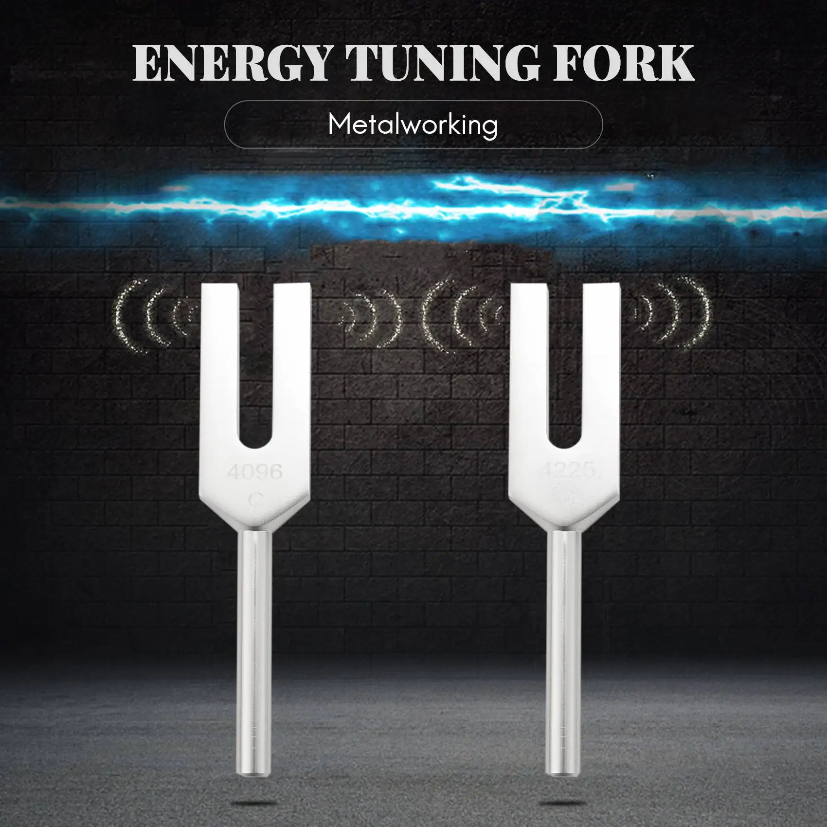 AB02 4Pcs/Set Aluminum Alloy Angel Crystal Tuning Fork 4096Hz/4160Hz/4225Hz Energy Tuning Fork
