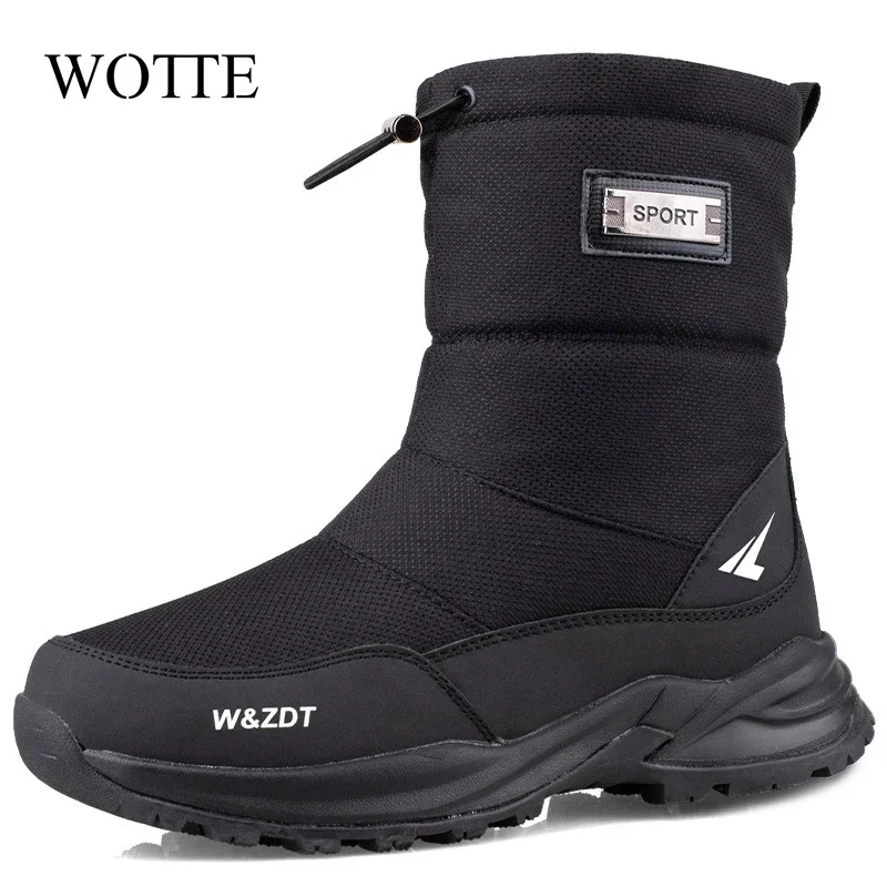 Men Boots 2025 Winter Shoes Men Snow Boots Waterproof Non-slip Thick Fur Winter Boot For -40 Degrees zip Platform Boots Ssize 40