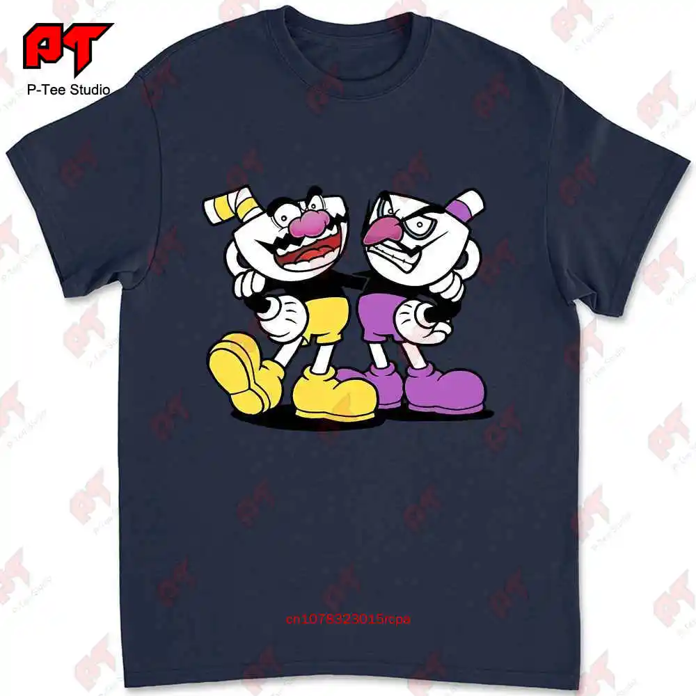 Cuphead Wario Waluigi T Shirt Adult Funny Sizes Brineybeard Game New 43QY