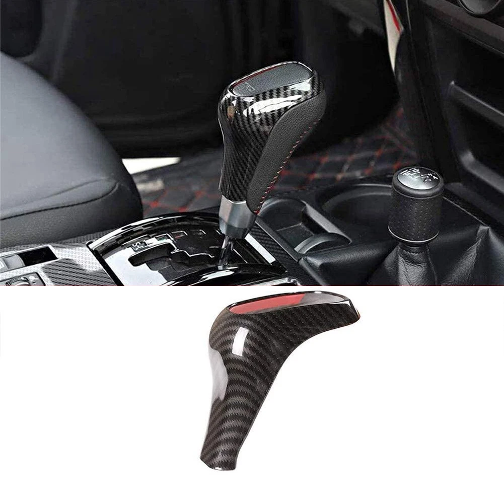 Car Carbon Fiber Look Gear Shift Knob Cover Sticker Trim for TOYOTA-TUNDRA 2014-2021