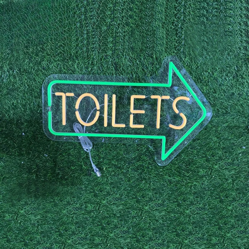 

Toilet Neon Wall Decor Neon Bedroom Light Emitting Diode Business Sign Suitable for Bathroom