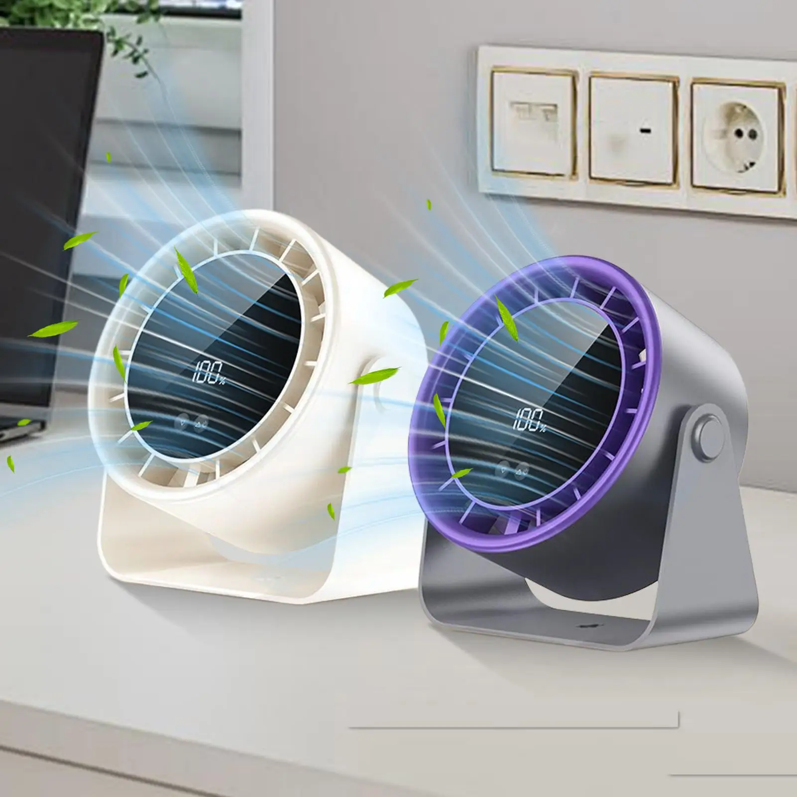 

Настольный вентилятор, тихий дисплей в реальном времени, маленькие портативные вентиляторы, бесшумное охлаждающее устройство для ручных путешествий, офисов, комнаты для кемпинга