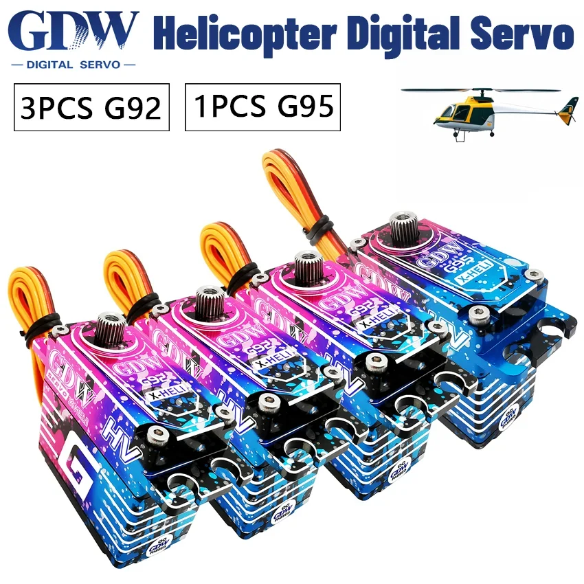 

GDW G92 swash plate, G95 narrow-band tail lock, aeromodelling competition helicopter brushless standard digital servo