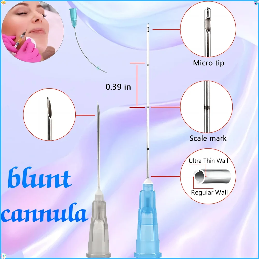 

Sterile Blunt Microcannula Needle 14G 18G 22G 25G 50mm 70mm with Micro Tip for Injectable Fillers Beauty Therapy Tools
