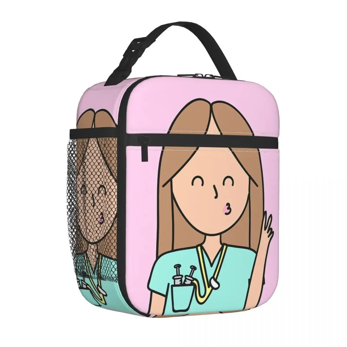 

Insulated Lunch Bag Portable Enfermera En Apuros Health Meal Container Cooler Bag Lunch Box Tote Work Picnic Food Bag
