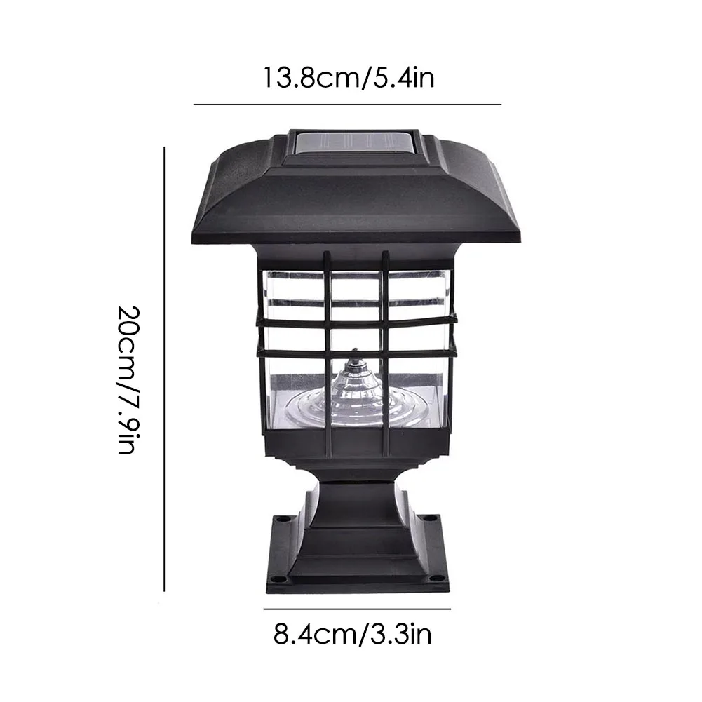 Waterproof House Shape Solar Column Lamp for Garden Landscape Decor Outdoor Lighting