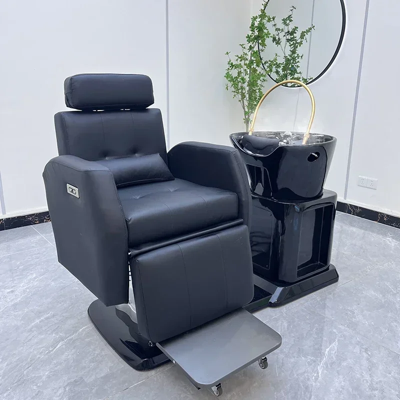 

Electric Lifting Rotating Hairdressing Shampoo Basin Professional Salon Head Massage Table Water Shower Cama Abatible Spa Hair
