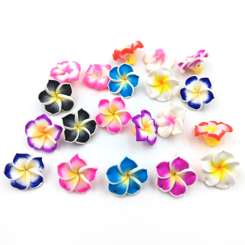 6/12 Pieces Of 20MM Flower Beads Lmposen Polymer Clay Beads Hawaiian Jewelry DIY Make Necklace Earrings Bracelet Accessories