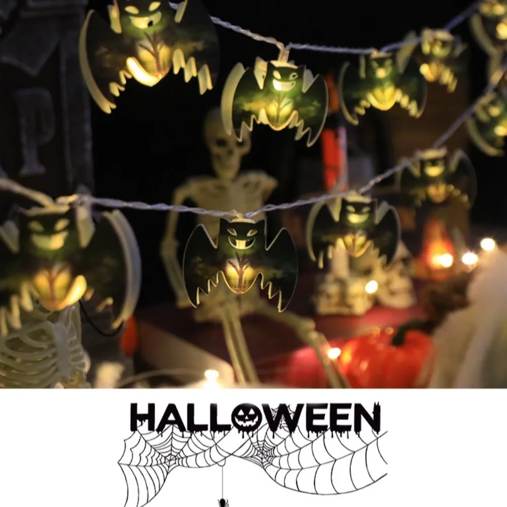 3m 20Led Halloween Village Light String Pumpkin Spider Halloween Light String Bright Creative Outdoor Halloween Decorations