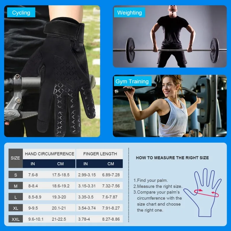 Spring Cycling Gloves Full Finger Touch Bicycle Sports Gloves Men Women Gym Training Gloves Outdoor Fishing Summer Riding