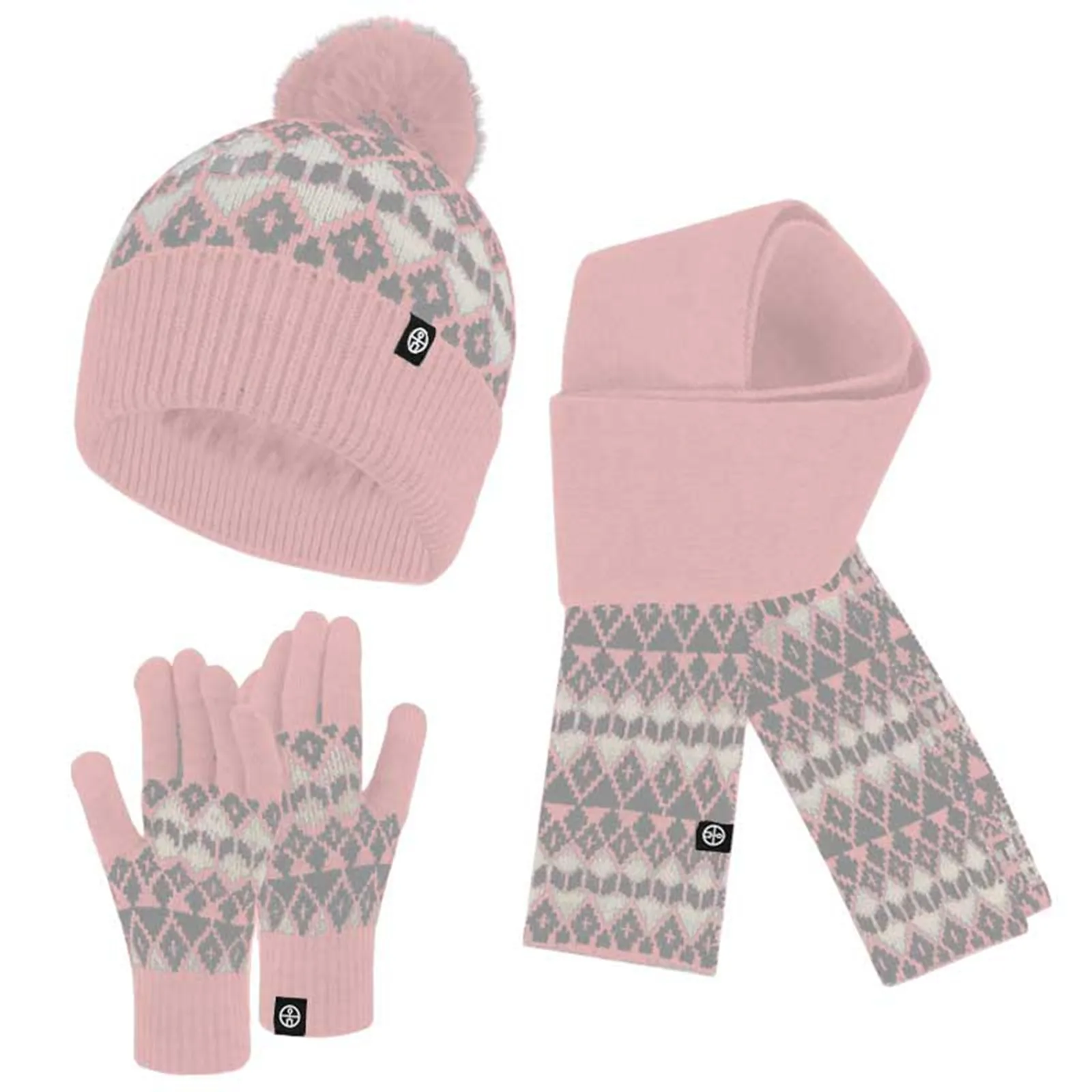 

Beanie Cap Hat Scarf With Gloves 3 Piece Sets For Women Warm Knitted Hat Winter Thicken Men Female Solid Color Scarf Hat Suit