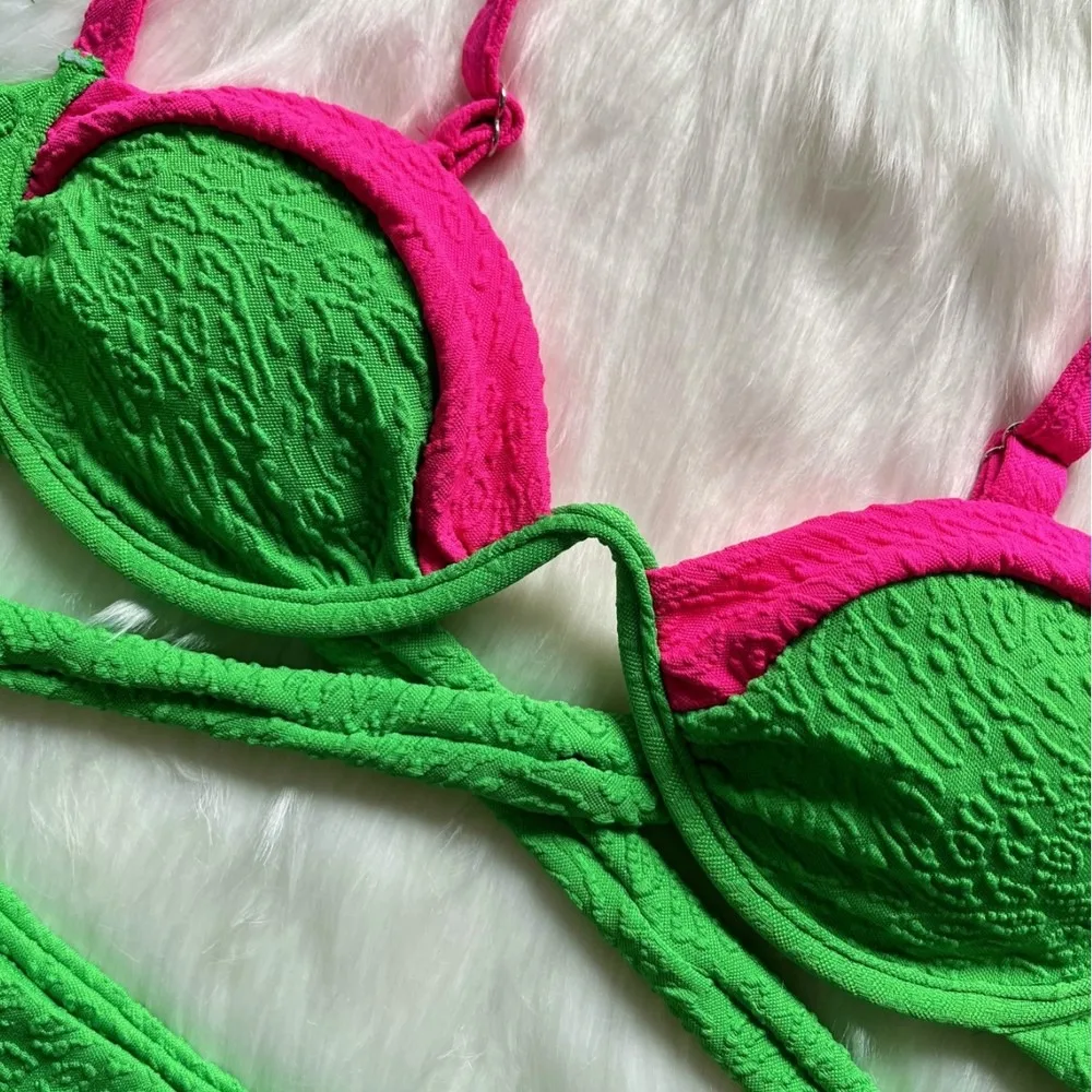 Sexy Women's Bikini Set Special Fabric Splicing Swimwear Beach Beachwear Summer Swimsuit Bikini Set Women's Swimsuit Beach Swim