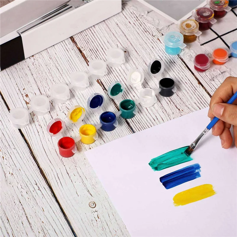 144 شرائط 2 مللي شرائط طلاء فارغة أواني أكواب الطلاء حاويات تخزين واضحة لوازم الحرف اللوحة 864 أوعية في المجموع #5