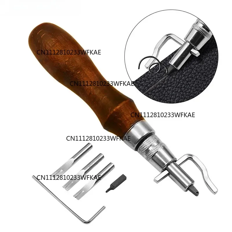 7 in 1 Set Pro Leathercraft Adjustable Stitching and Groover Crease Leather Tool DIY Handmade Practical