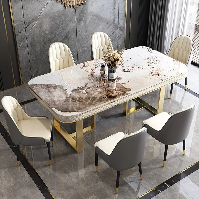 Center Round Dining Tables MobileMarble Stone Mobile Service Dining Table Kitchen Removable Tavolo Da Pranzo Kitchen Furniture