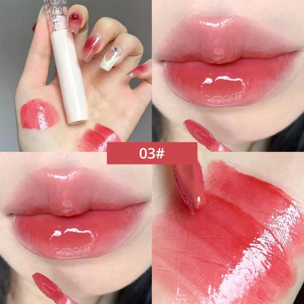 Cappuvini Lip Glaze Mirror Water Light Glass Waterproof Lip Glaze Women's Lipstick Milk Tea Color Lip Gloss Makeup