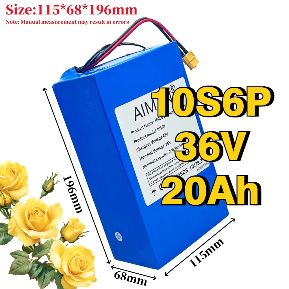 

36V,/20Ah Suitable for bicycles, wheelchairs, outdoor motorcycles,High power, 10S6P lithium-ion battery pack, 18650 20000mAh