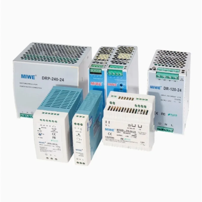 DR-15 DR-30  DR-60，15W 30W  60W Single Output DC 5V 12V 24V Industrial Din Rail Power Supply Switch Input 85-264VAC