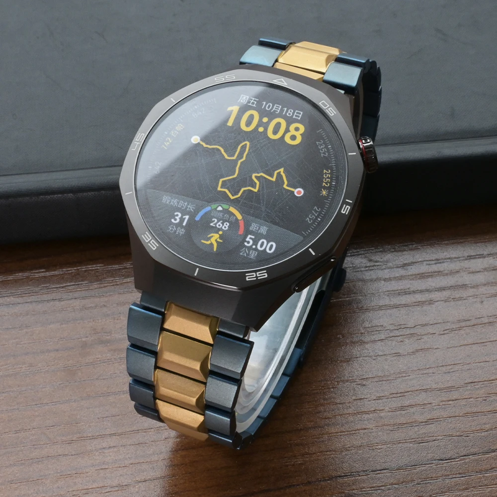 

Original Titanium Band for Huawei Watch Ultimate GT4 GT5 Pro Blue Orange Metal Bracelet for Oneplus Watch 3 2 2R Watchband Strap