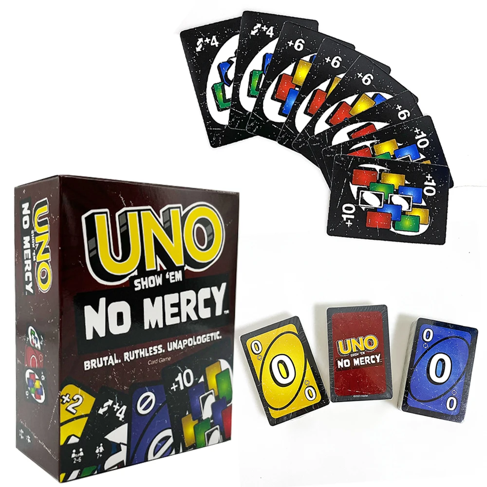 Newest Uno No mercy Game Board Games UNO Cards Table Family Party Entertainment UNO Games Card Toys Children Birthday Christmas