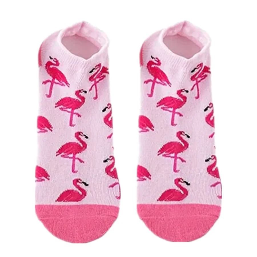 Flamingo Novelty Happy Men Women Crew Short Socks Street Style Designer Hip Hop Funny Socks for Basketball Skateboard