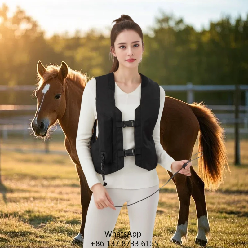 

Защитный жилет с воздушной подушкой и светоотражающим принтом для мотокросса и верховой езды, с защитой шеи