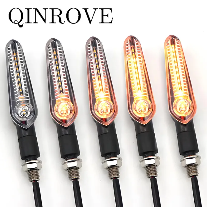 Universal LED Motorcycle Turn Signals Amber Directional Indicators Rear Front Lights Stop Signal Lamp for Kawasaki Z900 Z750