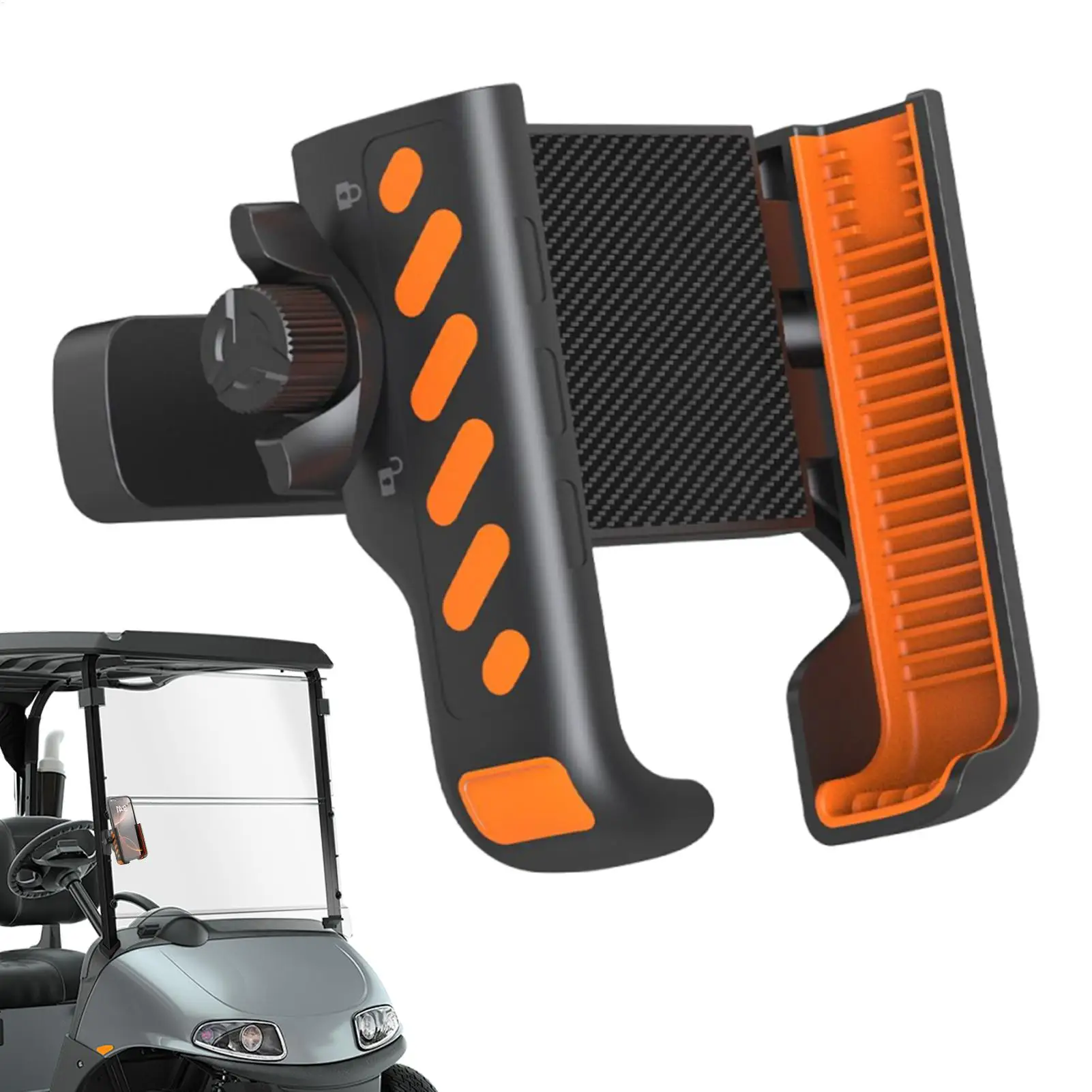 

Держатель телефона для гольф-кара, магнитная тележка для гольфа, держатель для телефона, быстросъемная противоскользящая стойка, зажим, вращение на 360 градусов для