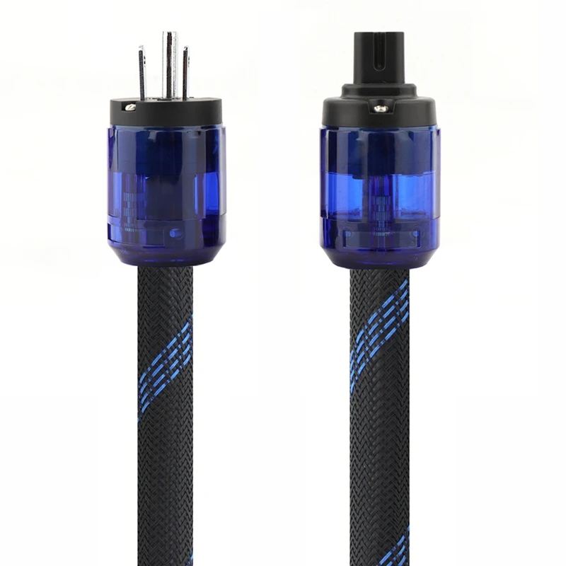 

Hi-Fi аудиофильский шнур питания, штекер + гнездовой разъем, аудиокабель питания переменного тока 125 В 15 А для динамика, сабвуфера, проигрывателя US-ELEC