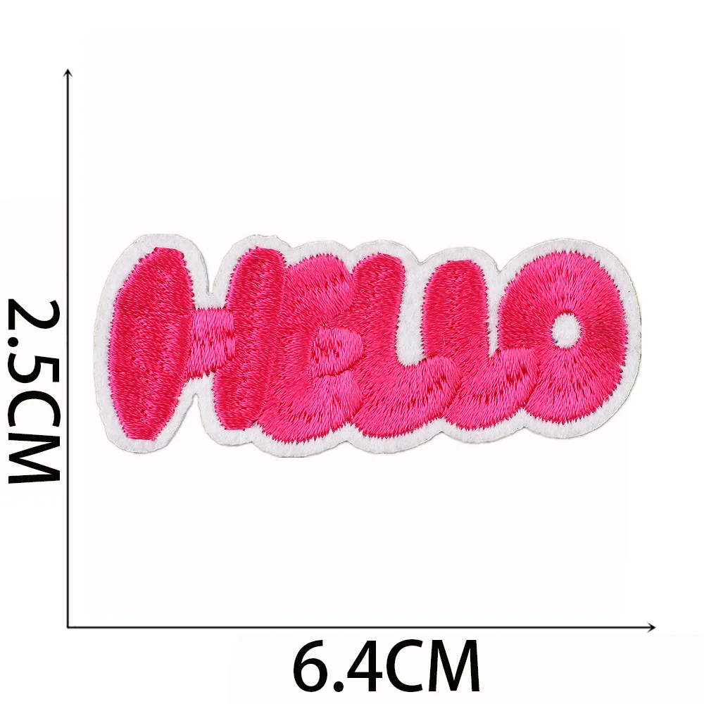 Pink Series Patches for Clothing Cheetah Mixed Embroidery Cloth Sticking Cartoon Smiling Face Love Patch Sticking Motifs