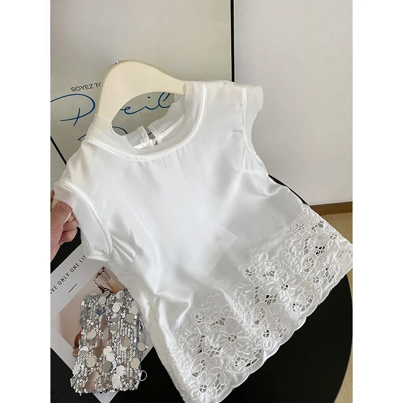 중국산 슬림 레이스 트림 아세테이트 탑 여성용 패셔너블 여름 신상 스트랩 베스트 스트레이트 컷 출퇴근용...