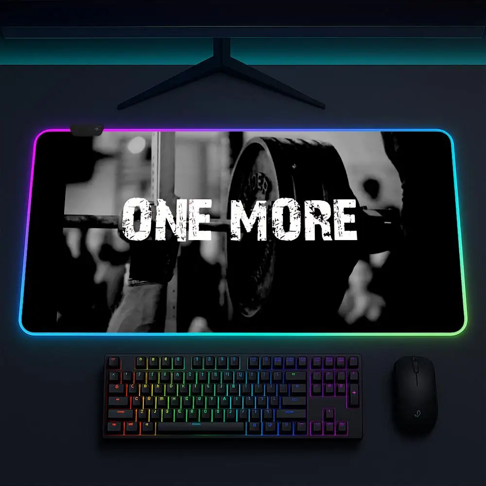 

GymNoExcuses Mouse Pad Anime Gaming Mouse Pad LED Table Pads Backlit Rubber Desktop XXL RGB Desk Mats