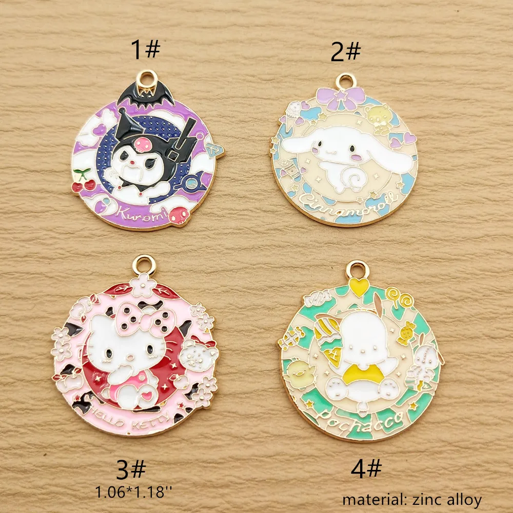 10pcs Cartoon Anime Charm for Jewelry Making Enamel Necklace Bracelet Earring Pendant Diy Accessories Zinc Alloy Gold Plated