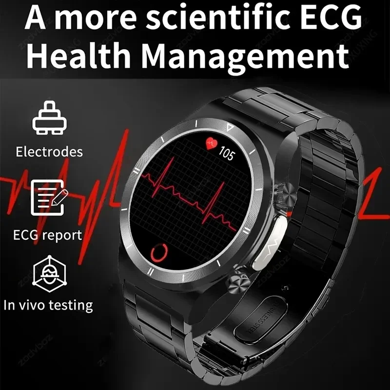 Nuevo reloj de llamada inteligente para hombre, frecuencia cardíaca, presión arterial, monitoreo de salud, reloj con pantalla táctil HD de 1,39 pulgadas 360*360