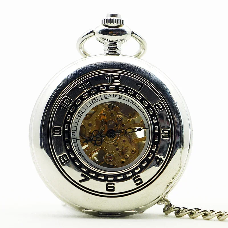 

Unisex Vintage Hollow Skeleton Pocket Watches Mechanical For Men Women Roman Numerals Dial Pendant Watch Chain reloj mecánico