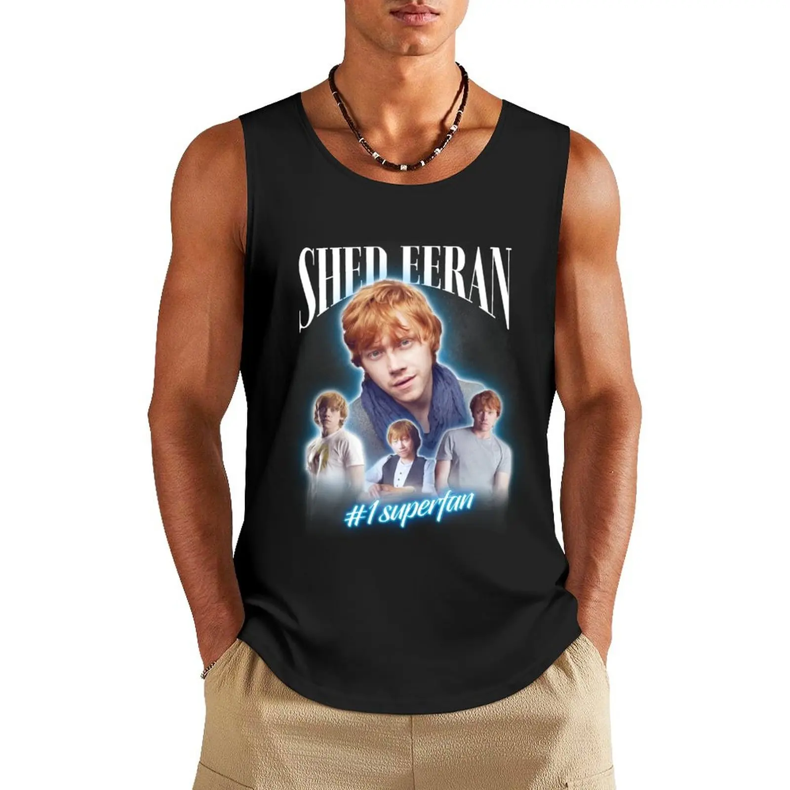 Rupert Grint Shed Eeran Parody Cursed Fan Collage Tank Top man sexy?costume quick-drying t-shirt