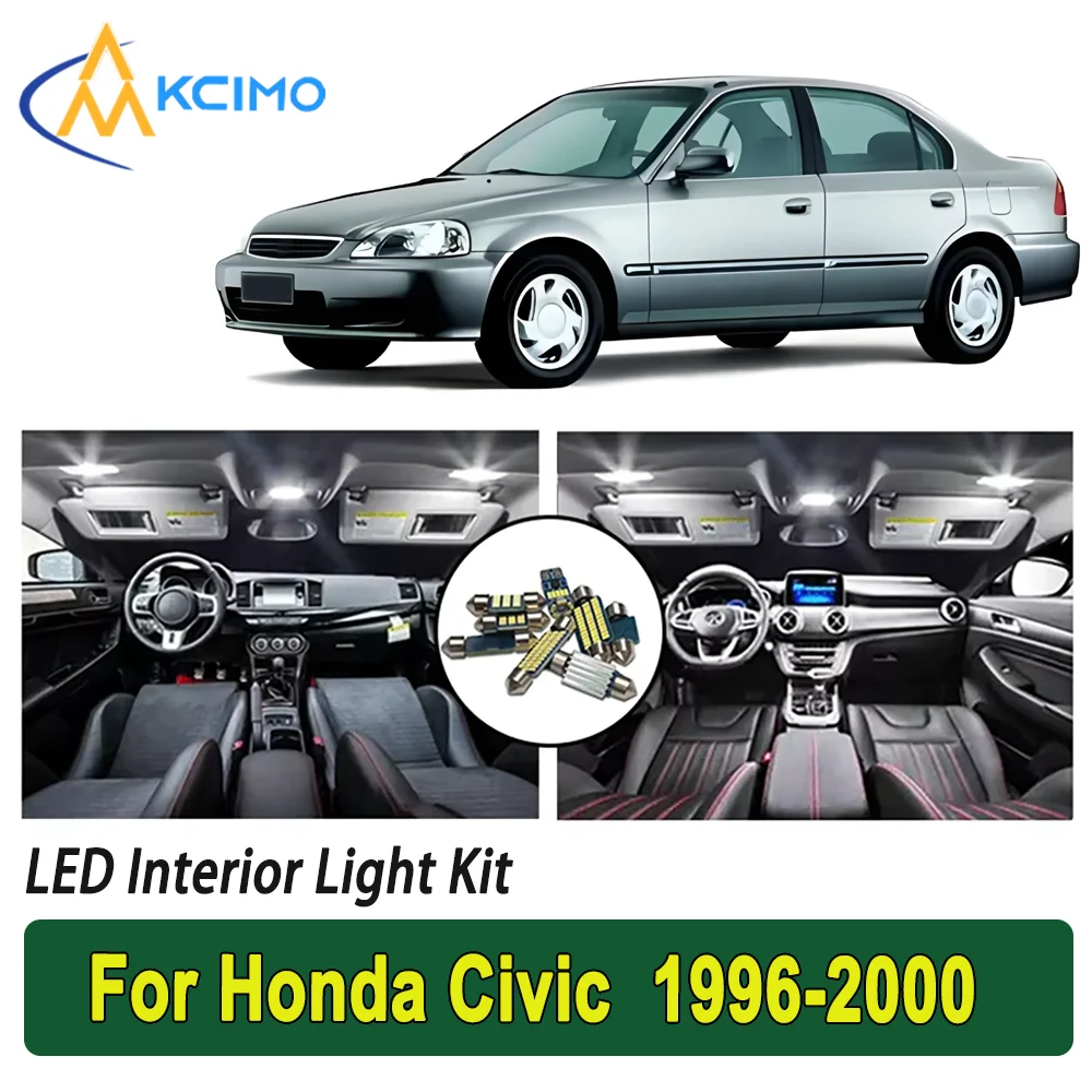 

New Light Bulb For Honda Civic (1996-2000) Premium Bright LED Interior Dome Map Trunk Light Kit Car Led Lamps Car LED Lights