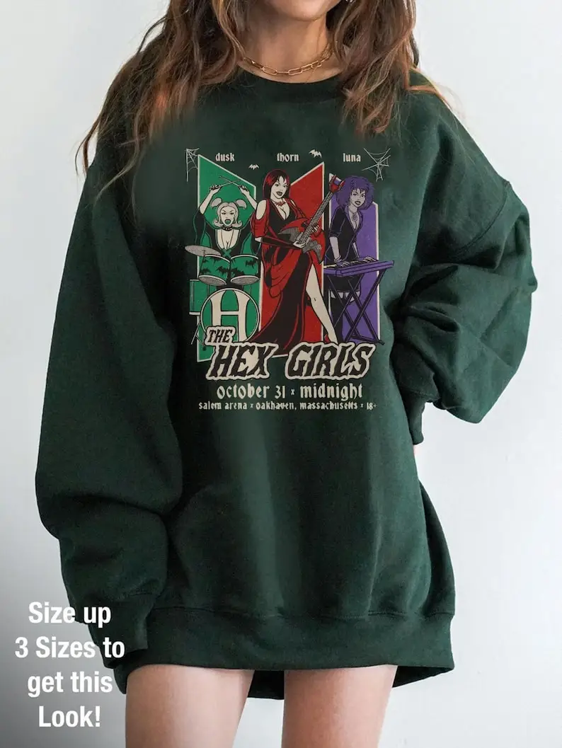 T-shirt inspiré du groupe Hex Girls, haut de musique rock