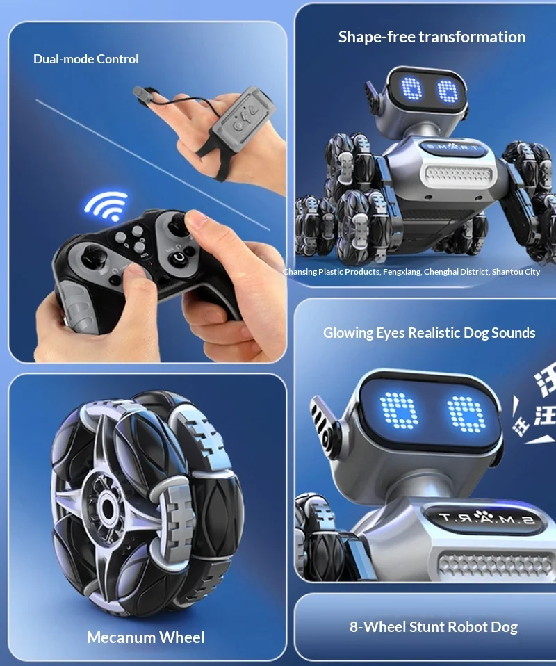 

Восьмиколесный механический робот-собака с дистанционным управлением, электрический, с функцией распыления, для любителей активного отдыха на природе