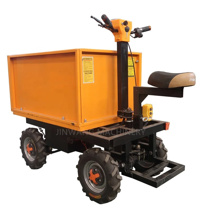 【Best-selling】TH09 Electric Handcart 4 Wheel Cargo Trolley Heavy D-uty Electric Wheelbarrow