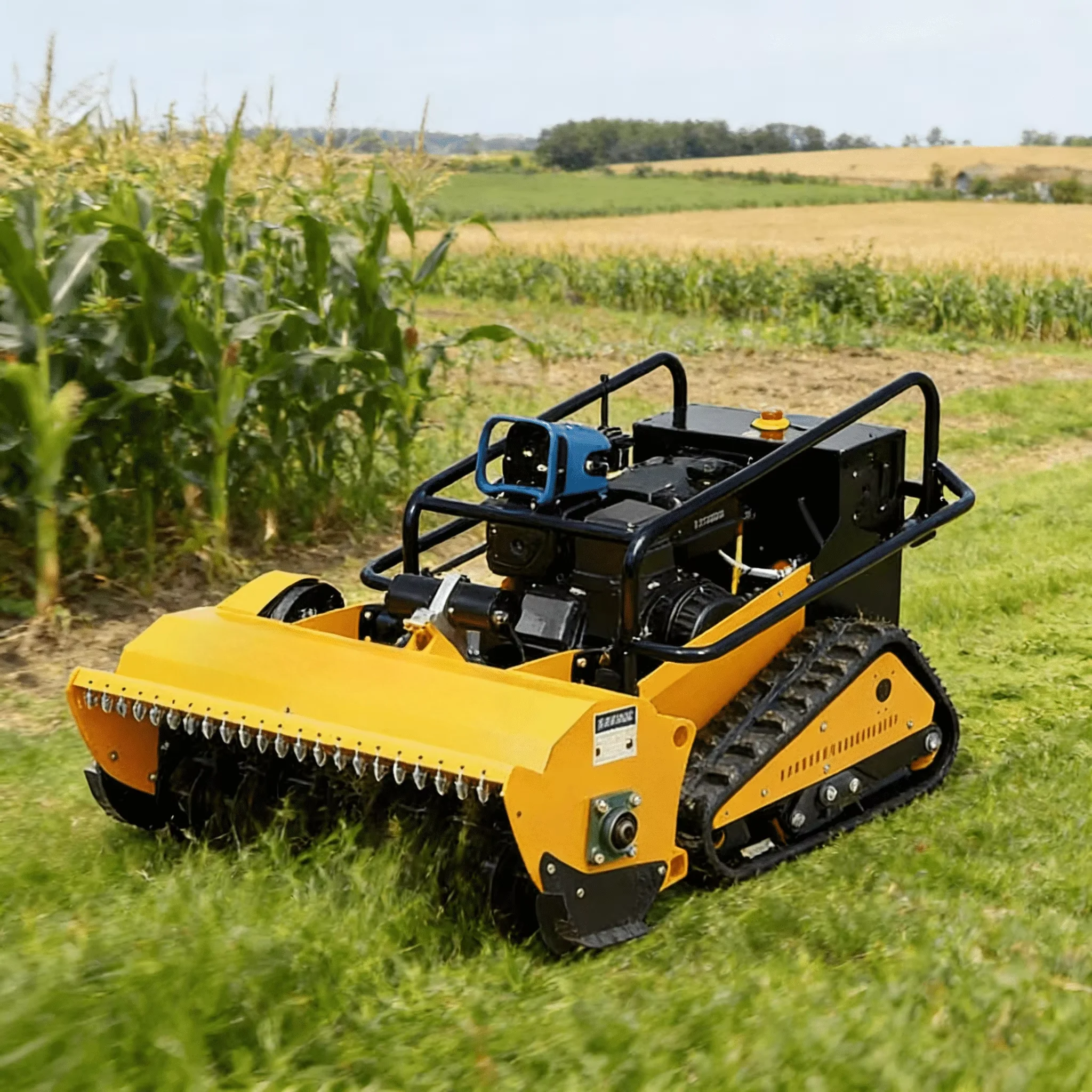Customized Tracked Remote Control Lawn Mower Remote Controlled Slope Mower For Multi Terrain Landscaping Use CE Approved