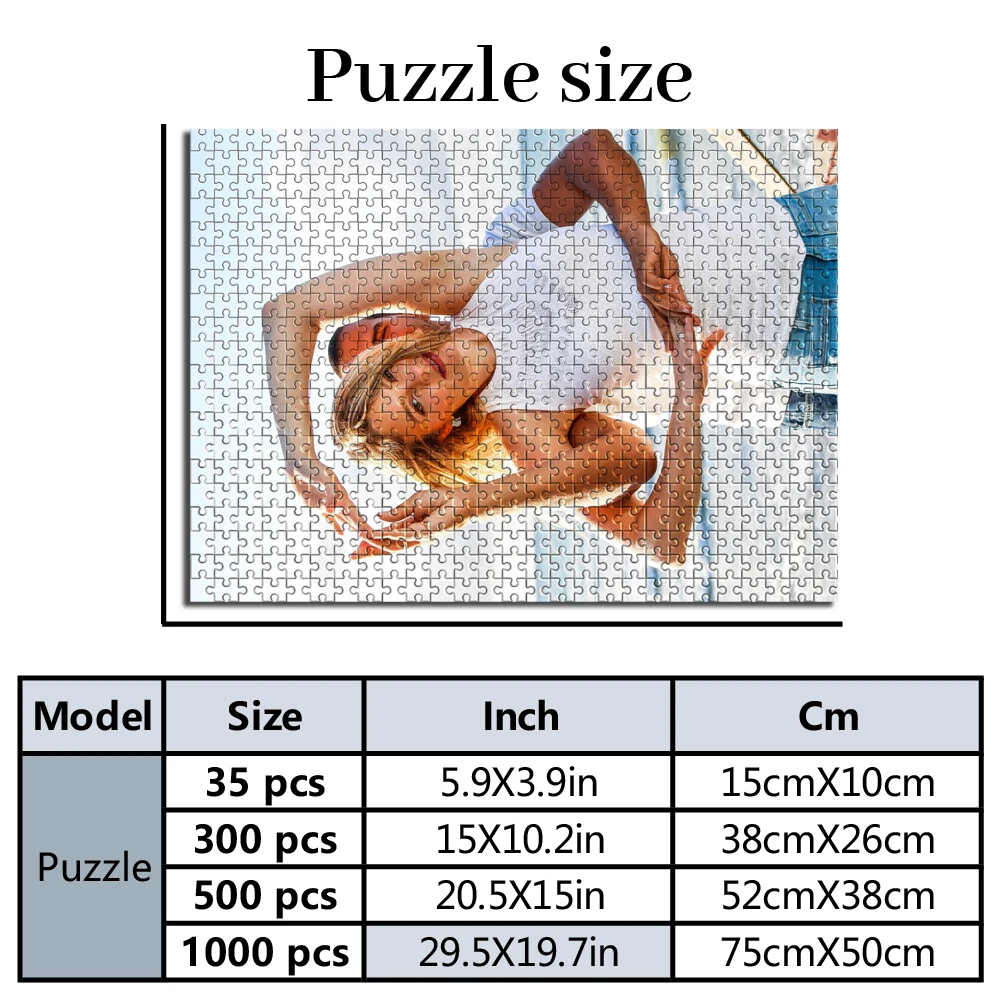 Personalized Custom Photo Puzzle Customized Beach Couple Creative Commemorative Gift Families Games