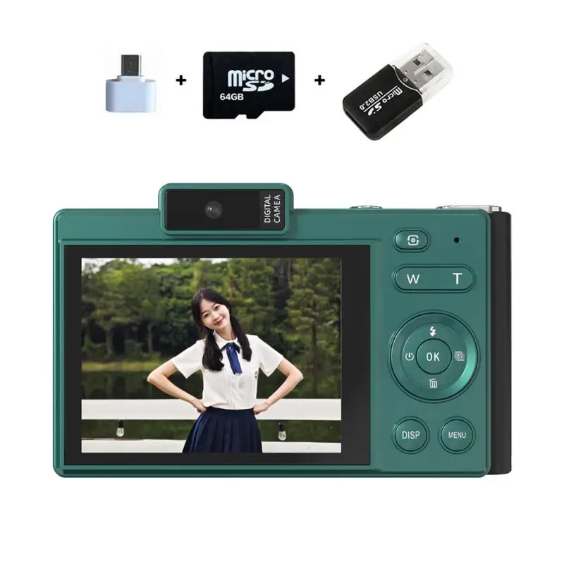 4K Digitalkamera 48MP mit 16x Digitalzoom, HD Display, Anti-Schütteln, Selbstfokus – Kamera mit 2.8 Zoll Bildschirm