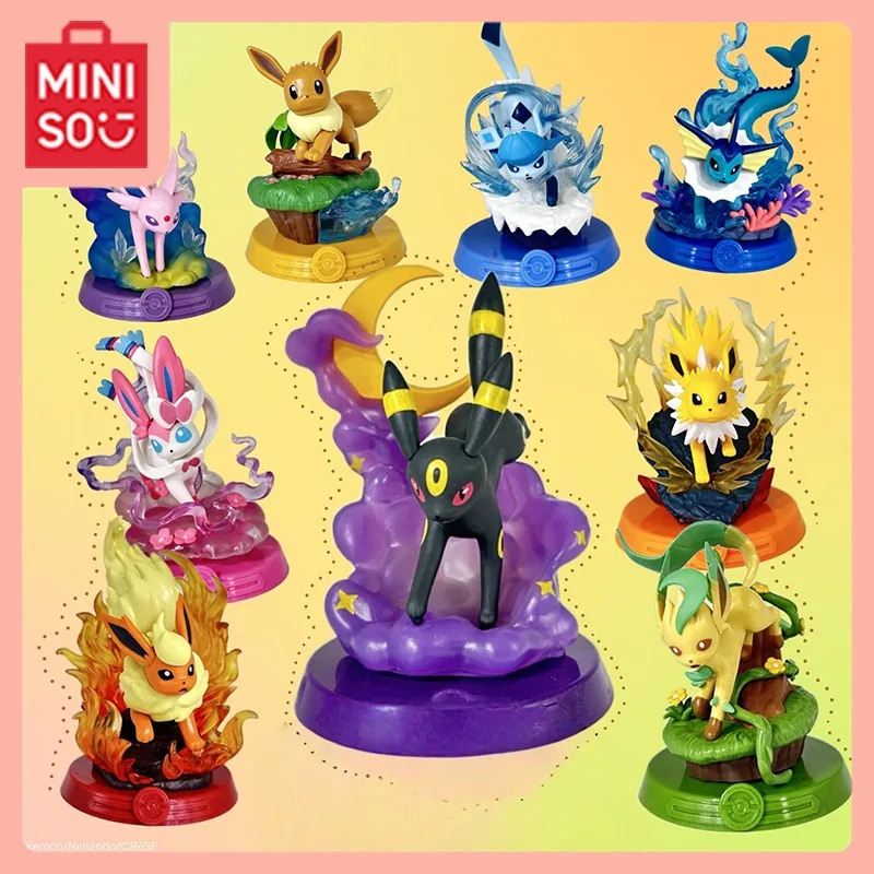 

MINISO Kawaii Ibrahimovic Anime Pokemon Bibasic Blind Box Figure Art Toy Gift Toy Three-dimensional Pendant Accessory Student